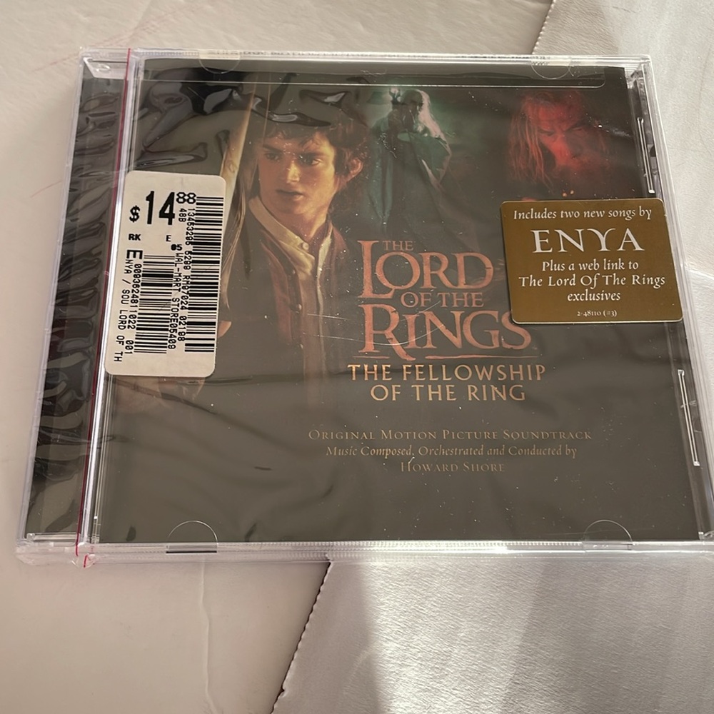 Lord of the Rings The Fellowship of the Ring  original motion soundtrack CD NWT